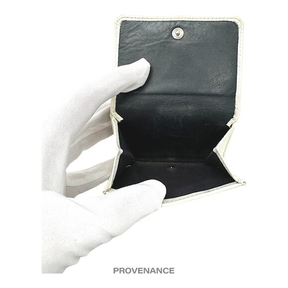 🔴 Balenciaga Logo Print Trifold Wallet - White - Picture 6 of 10